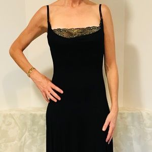 Cosabella black spaghetti strap maxi dress